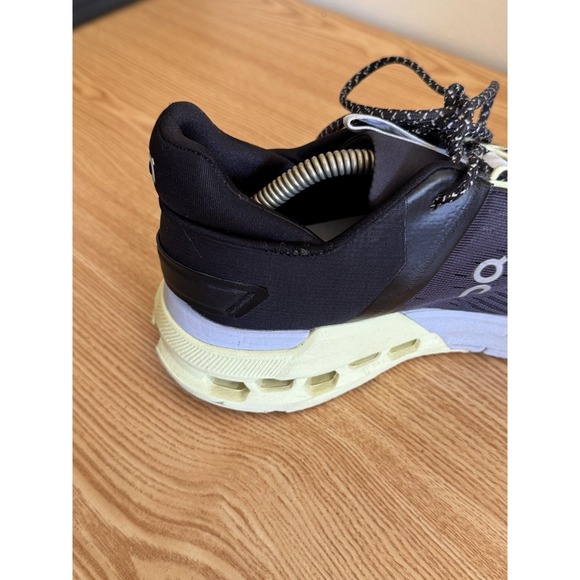 On Cloudnova Flux REFLECTIVE Womens Size 8.5 Running Shoes Sneakers Black Hay - Picture 8 of 11